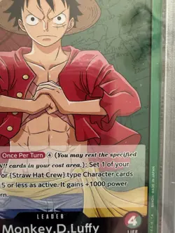 2022 ONE PIECE OP01-ROMANCE DAWN 003 MONKEY D. LUFFY PRE ERRATA PSA 10 GEM MINT - Image 2