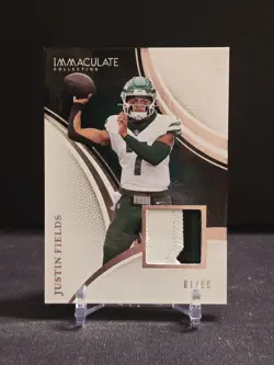 2025 Panini Immaculate Justin Fields 3 Color Patch /99 New York Jets🔥 #91 - Image 1