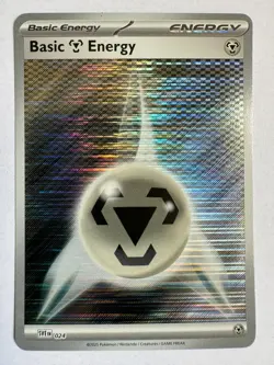 Pokemon TCG Black Bolt Basic Metal Energy Holo NM - Image 1