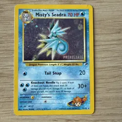 MISTY'S SEADRA Prerelease Pokemon Card - WOTC - Gym Heroes - 9/132 - 💦 - Image 1