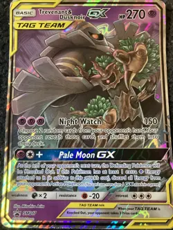 Pokemon Trevenant & Dusknoir GX Tag Team Card SM217 Promo OVERSIZED - Image 1
