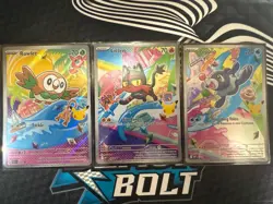 Rowlet, Litten & Popplio First Partner Illustration Collection Promo Set Pokemon - Image 2