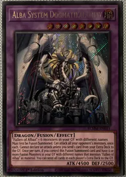 YuGiOh! Alba System Dogmatikalamity BLMM-EN011 Secret Rare 1st Edition - Image 1