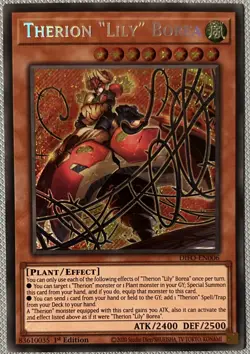 YuGiOh! Therion "Lily" Borea DIFO-EN006 Secret Rare 1st Edition - Image 1