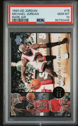 1994 Upper Deck MJ Rare Air "Decade of Dominance" Michael Jordan #75 – PSA 10 - Image 1