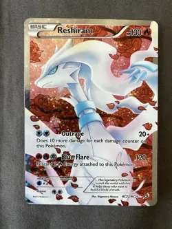 Reshiram RC22/RC25 Legendary Treasures Full Art Ultra Rare Holo Pokemon Card - Image 1