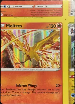 Pokemon Card - Error Miscut Moltres Holo Rare - Image 1