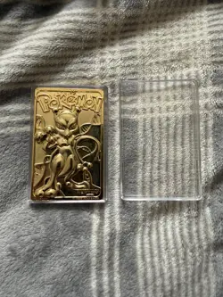 23 K Gold Plated Mew Two Pokemon Card (Nintendo 1999) W/ Case - Image 1