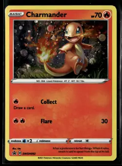 Charmander - SWSH092 Holo SWSH: Sword & Shield Promo Cards NM POK-014-069 - Image 1