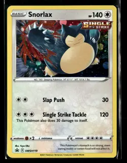Snorlax SWSH119 Holofoil SWSH: Sword & Shield Promo Cards NM POK-014-073 - Image 1