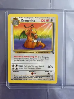 Dragonite 19/62 Non Holo - Pokemon Fossil Set Rare Card 1999 TCG - Image 1
