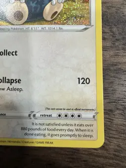 😴 Snorlax CLV 016/034 😴 - Pokemon TCG Classic Collection - NM Pack Fresh - Image 3