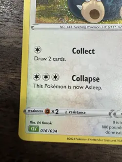 😴 Snorlax CLV 016/034 😴 - Pokemon TCG Classic Collection - NM Pack Fresh - Image 4