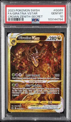 2023 POKEMON SWORD & SHIELD CROWN ZENITH SECRET FULL ART/GIRATINA VSTAR PSA 10 - Image 1