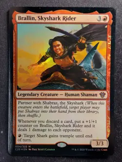 Brallin, Skyshark Rider - Foil - Commander 2020 (MTG) - Image 1