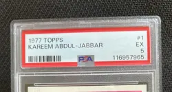 1977-78 Topps Kareem Abdul-Jabbar #1 PSA 5 Los Angeles Lakers! GOAT BB6 - Image 2