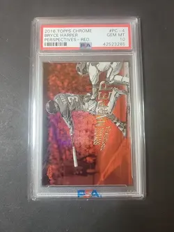 2016 Topps Chrome Perspectives Red Refractor #3/5 Bryce Harper Psa 10 Pop 1 - Image 1