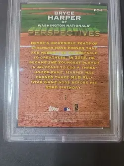 2016 Topps Chrome Perspectives Red Refractor #3/5 Bryce Harper Psa 10 Pop 1 - Image 4
