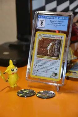 Pokemon TCG CGC 8 NM/M Giovanni's Persian 8/132 Gym Challenge Holo - Image 1
