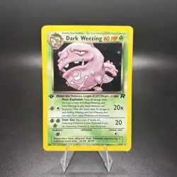 Dark Weezing 14/82 Rare Team Rocket Holo 1st Edition Pokemon Vintage Wotc HP - Image 1