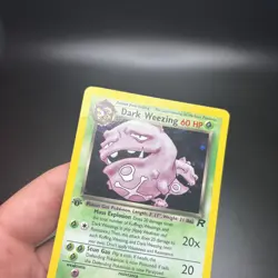 Dark Weezing 14/82 Rare Team Rocket Holo 1st Edition Pokemon Vintage Wotc HP - Image 4