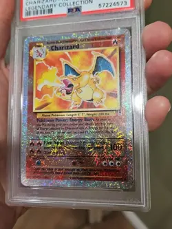 2002 POKEMON LEGENDARY COLLECTION #3 CHARIZARD-REVERSE FOIL PSA 8 NM-MINT Grail - Image 4