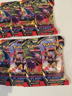 Pokemon TCG Phantasmal Flames ME02 Sleeved Booster Pack Factory Sealed-Lot Of 10 - Image 3