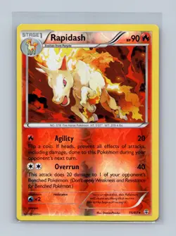 Rapidash 15/83 Rare Generations Pokemon Reverse Holo Lightly Played - Image 1