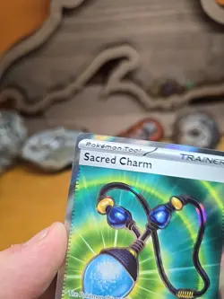 Sacred Charm 122/094 NM – Full Art Holo – 2025 TCG Pokemon Phantasmal Flames - Image 3