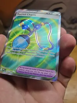 Sacred Charm 122/094 NM – Full Art Holo – 2025 TCG Pokemon Phantasmal Flames - Image 5