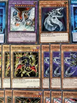 YuGiOh Zane Truesdale Cyberdark Cyber Dragon Deck & Secret Rares + Game Mat - Image 2