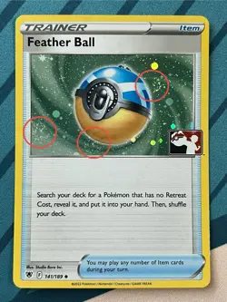 [3x Swirl] Pokemon Card Feather Ball Cosmo HOLO (141/189) Prize Pack Series 3 NM - Image 1