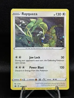 NM Rayquaza SWSH029 Holofoil Sword & Shield Promo AUTHENTIC Pokemon Card - Image 1