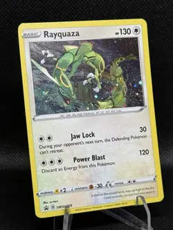 NM Rayquaza SWSH029 Holofoil Sword & Shield Promo AUTHENTIC Pokemon Card - Image 2