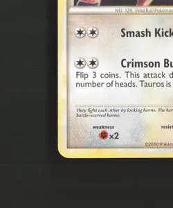 Tauros 41/95 Unleashed Uncommon Pokemon Card NM - Image 5