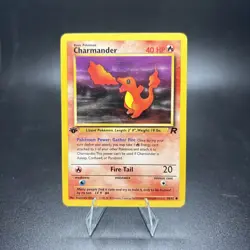 NM/LP 1st Edition Charmander 50/82 Team Rocket Set Rare Vintage Pokemon Card -j - Image 1