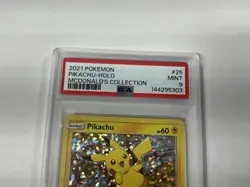 PSA 9 Pikachu 25/25 McDonald's 25th Anniversary Promo Pokemon Card - Image 4