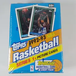 1992-93 Topps NBA Basketball Factory SEALED Box Series 1 Box 36 Packs - Image 1
