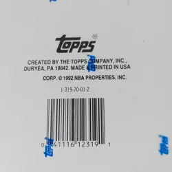 1992-93 Topps NBA Basketball Factory SEALED Box Series 1 Box 36 Packs - Image 3