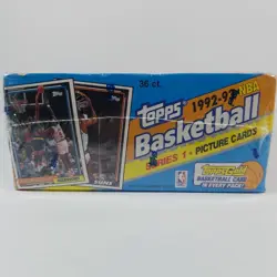 1992-93 Topps NBA Basketball Factory SEALED Box Series 1 Box 36 Packs - Image 5