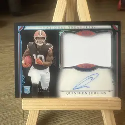 2025 National Treasures Quinshon Judkins On Card RPA Midnight /20 RC SP Rookie - Image 1