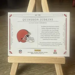 2025 National Treasures Quinshon Judkins On Card RPA Midnight /20 RC SP Rookie - Image 2