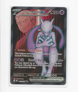 Pokemon Team Rocket's Mewtwo ex - 213/182 Full Art Destined Rivals NM Near Mint - Image 1