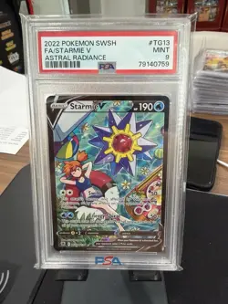 2022 Pokemon SWSH Astral Radiance #TG13 FA/ Starmie V PSA 9 MINT - Image 1