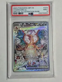 Pokemon TCG 2023 SV03 Charizard ex Holo Special Illustration Rare #223/197 PSA 9 - Image 1