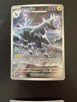 2025 TCG Pokemon #115 Zebstrika 115/086 Full Art Illustration Rare White Flare - Image 1