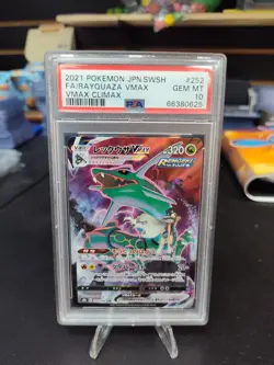 PSA 10 Rayquaza VMAX 252/184 CSR Zinnia Pokemon Japanese VMAX Climax - Image 1
