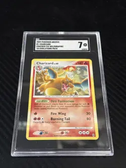 2009 Pokemon Arceus Charizard Cracked Ice Holographic 1/99 - SGC NM 7 - Image 1