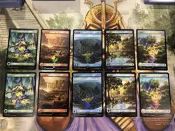 Final Fantasy Chocobo Track Stamped Foil Lands Set of 10 English Bundle - NM/M - Image 1