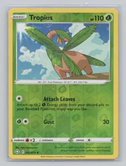 Reverse Holo Tropius 005/072 Uncommon Shining Fates Pokemon - Image 1